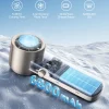 foldable-turbo-handheld-fan-6800mah-battery Portable cooling device with 6800mAh battery, 25.5-hour runtime, and 2-hour fast recharge.