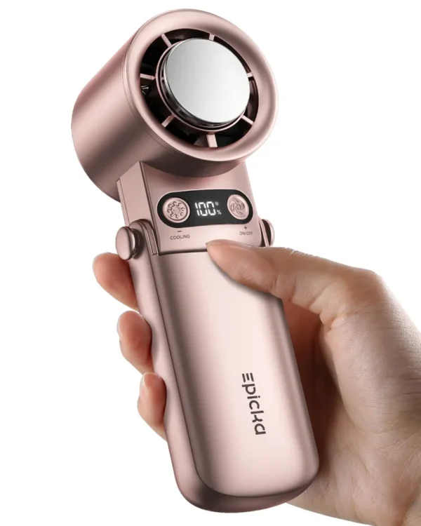 rose-gold-foldable-turbo-handheld-fan Epicka rose gold portable handheld cooling fan