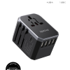 Epicka universal travel adapter with 4 USB-A and 1 USB-C ports, Wirecutter 2025 pick.