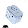 Epicka universal travel adapter with 2 USB-A, 3 USB-C ports, international plugs, and Wall Street Journal Best of 2024 award.